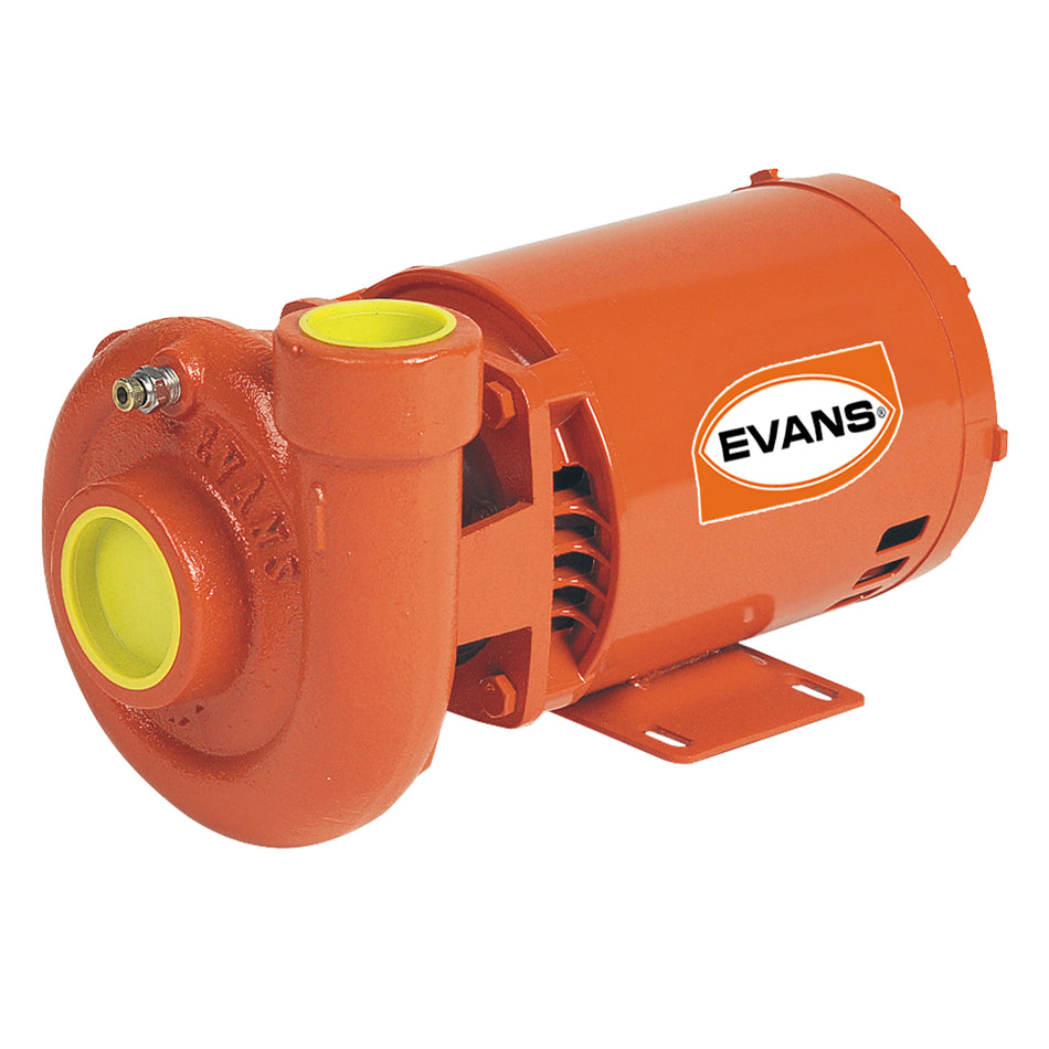 EVANS MOTOBOMBA INDUSTRIAL MONOFASICA CON MOTOR 2 HP SUCCION D 2 PULGADAS Y DESCARGA D 1.5 PULGADAS