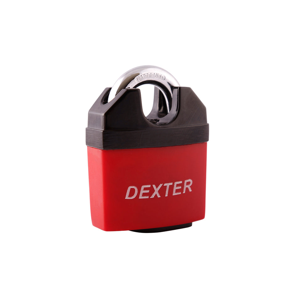 DEXTER CANDADO GANCHO PROTEGIDO ANTIGANZUA 65MM ROJO