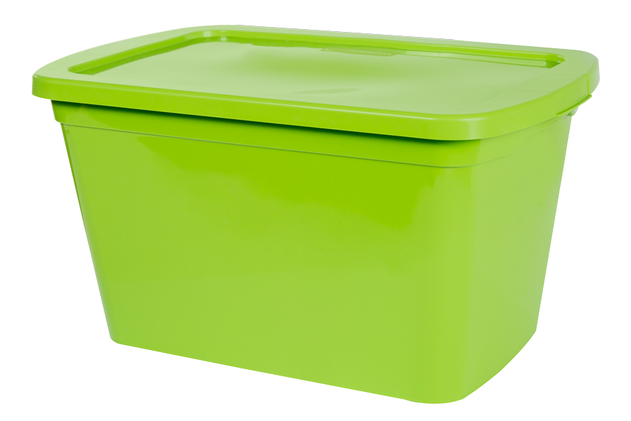 PRODEPLAST CAJA ORGANZADORA DE PLASTICO COLOR VERDE 15 LTS