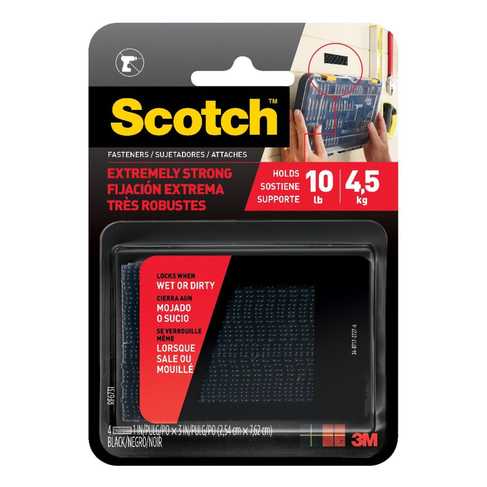 SCOTCH SUJETADORES EXTREME NEGRO 2.5CMX7.6CM 2PZ