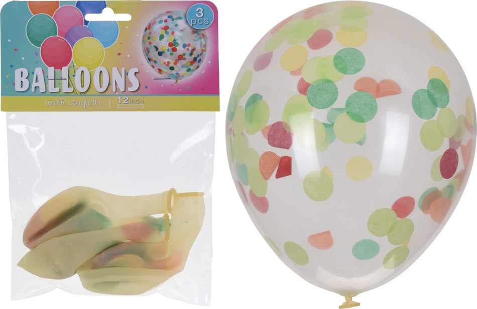 PARTY COLLECTION BOLSA 3 PCS DE GLOBOS 3ASS