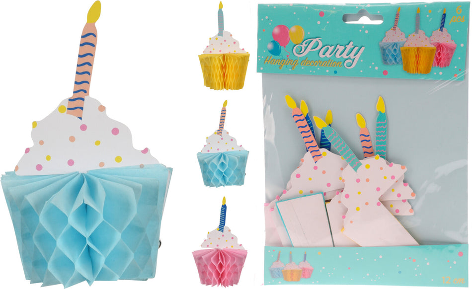PARTY COLLECTION DECORACION CUPCAKE COLORES
