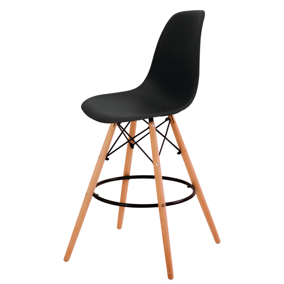 URBAN HOME BANCO EAMES 77CM NEGRO 1PCS