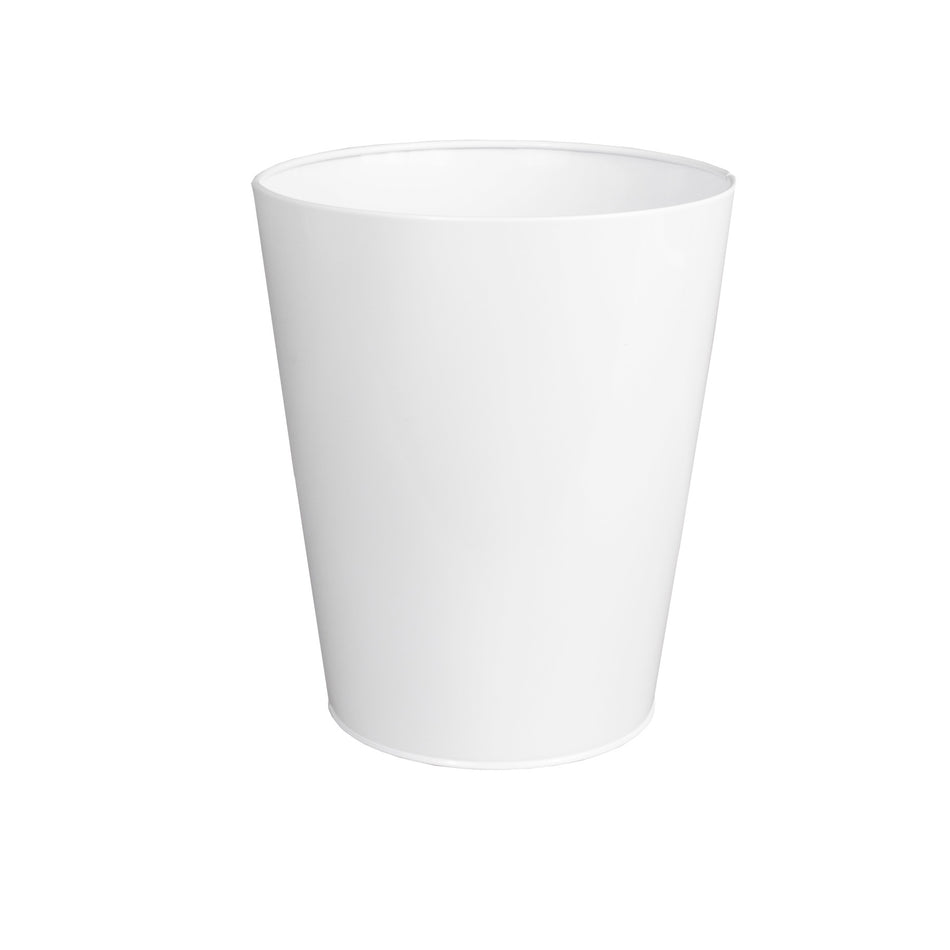KENNEY BOTE DE BASURA SOLIDO METALICO BLANCO CAP 5.5 LITROS