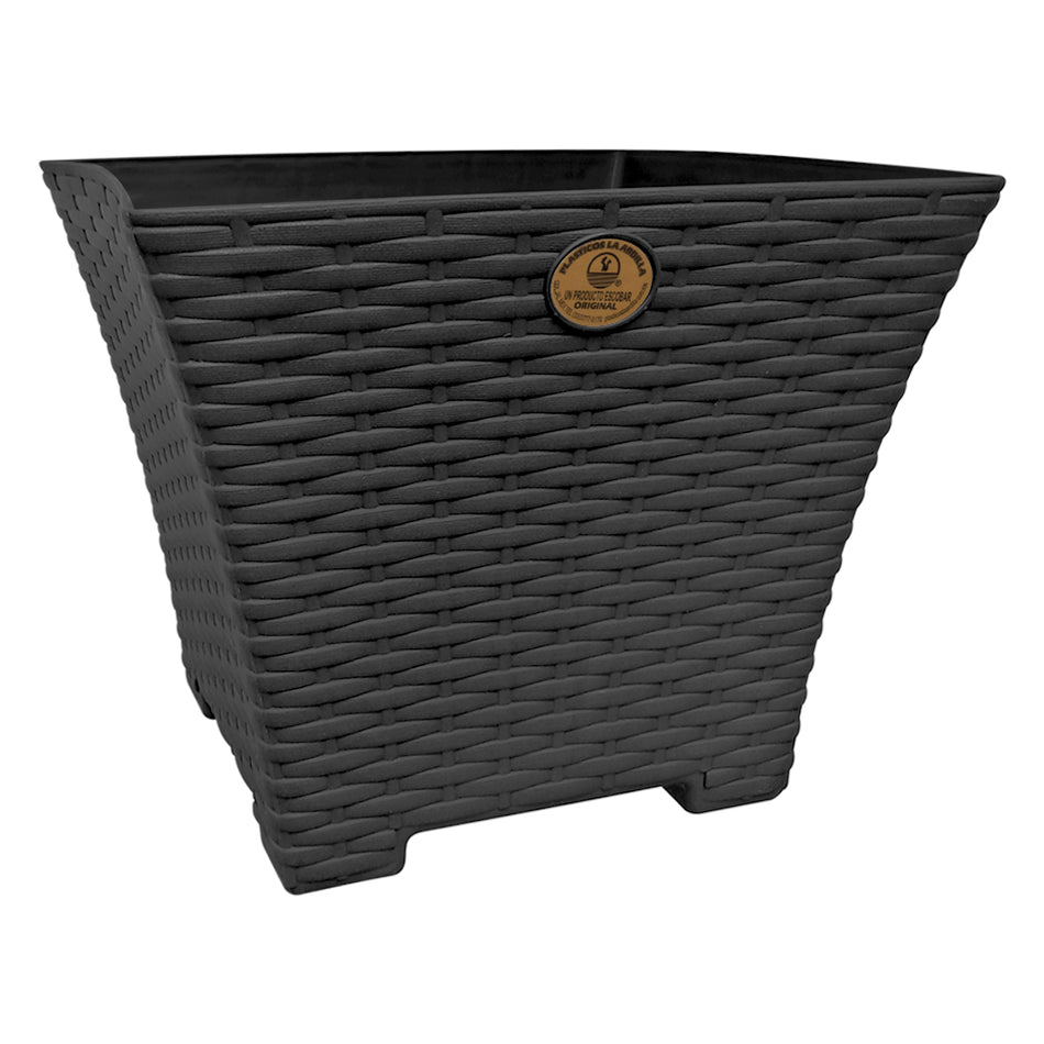 ARDILLA MACETA RATTAN MEDIANA L26 A21 GRIS OXFORD