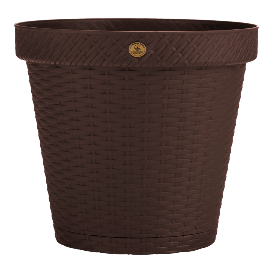 ARDILLA MACETA RATTAN REDONDA 42.5 CHOCOLATE